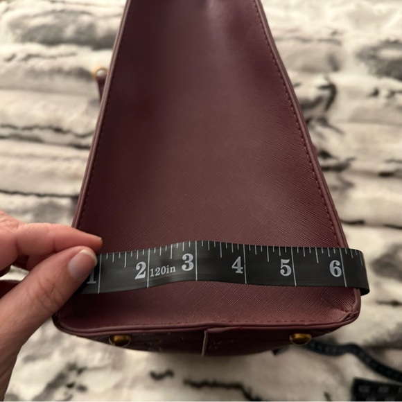 Betsey Johnson Burgundy Embossed Bow Tote - Picture 8 of 8